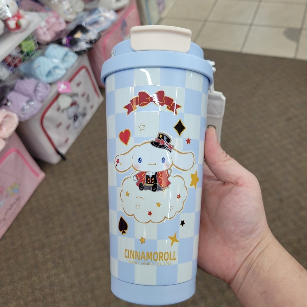 Brand New Sanrio Cinnamoroll 520ml Thermal Cup Blue Plaid
